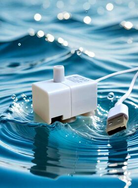 鱼缸微型循环喷泉水景潜水泵USB5V直流无刷安全静音小水泵水冷器