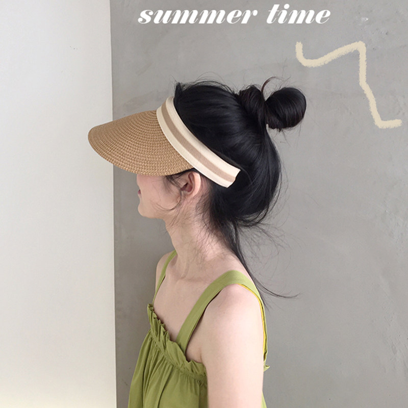 出游空顶帽女无顶草编百搭夏季