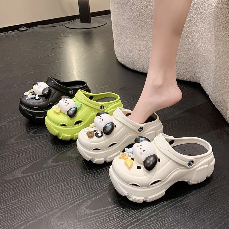 outdoor slippers slides sandals shoes footwear松糕底洞洞鞋图片