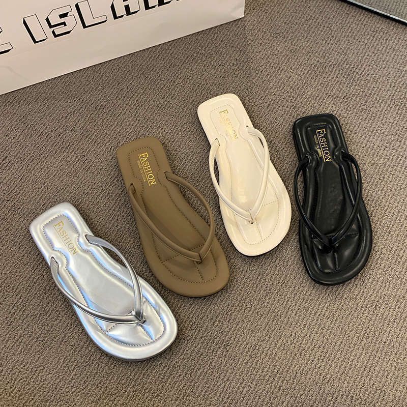 outdoor slippers slides sandals shoes footwear新款人字拖女外图片