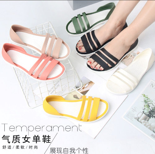 outdoor sandals slippers slides shoes footwear新款平底凉鞋
