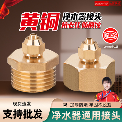 【冠军代言】纯铜加厚净水器接头