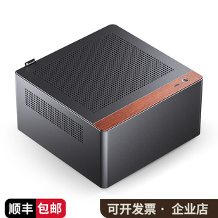 乔思伯N10 ITX迷你铝合金北美黑胡桃木小1U/FLEX电源电脑主机机箱