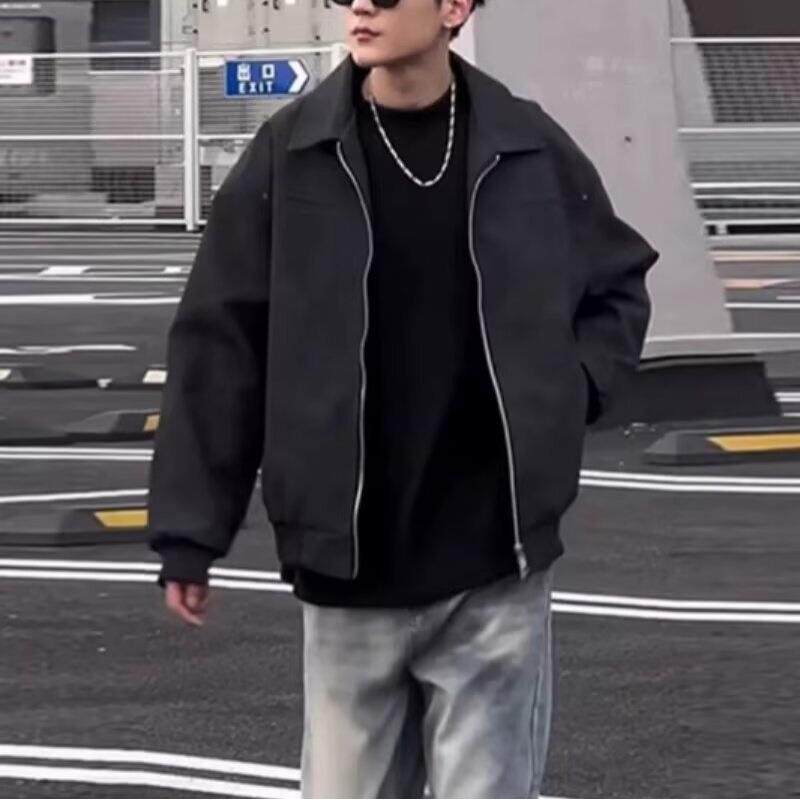 2024春秋痞帅外套男ins高街潮牌港风日系原宿风韩版潮流宽松夹克