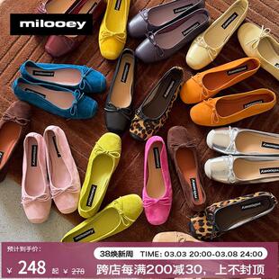 迷失麋鹿【春日格林薇薇德】法式平底蝴蝶结芭蕾鞋软底浅口单鞋女