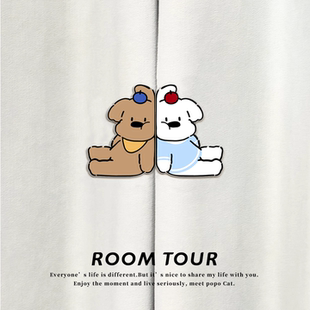 卡通小狗磁吸窗帘扣免打孔门帘窗帘闭合固定器防漏光强力合拢夹子