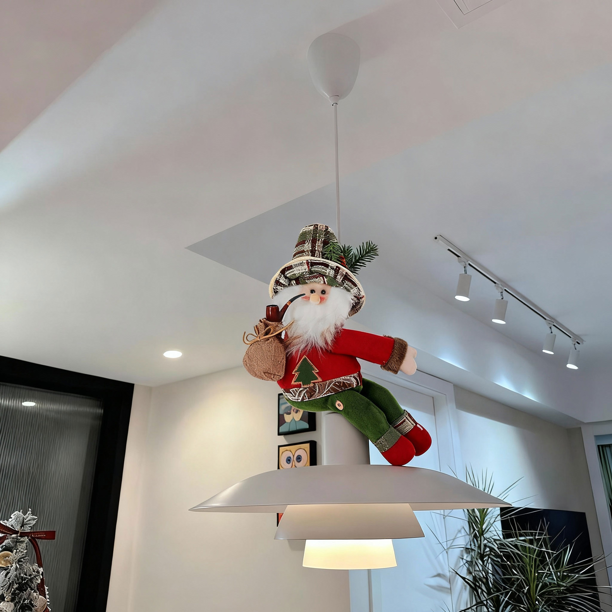 圣诞节装饰圣诞老人玩偶挂件吊灯装饰氛围布置家居遮丑装饰品摆件