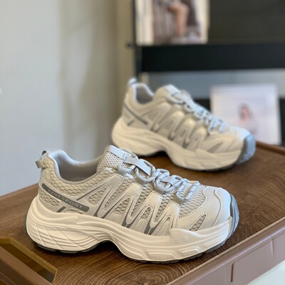 时尚松糕厚底单网透气休闲老爹鞋