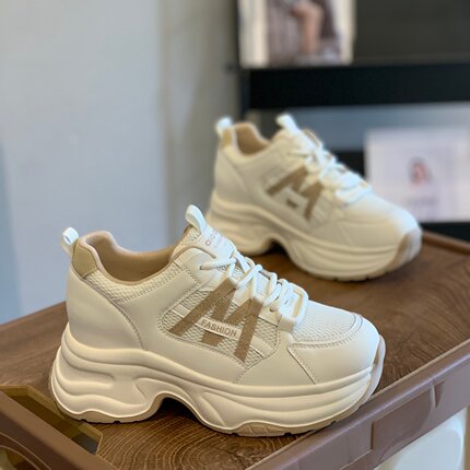 小个子7CM内增高显腿长老爹鞋女2026春季新款百搭时尚厚底休闲鞋