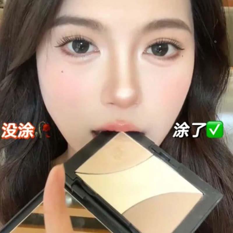 徒手捏脸?专业三色修容阴影高光腮红哑光面部提亮鼻影眼影三合一