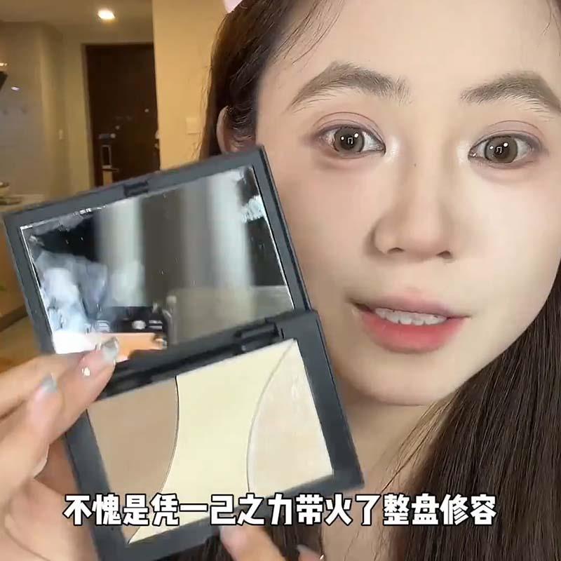 谁用谁膨?专业三色修容阴影高光腮红哑光面部提亮鼻影眼影三合一