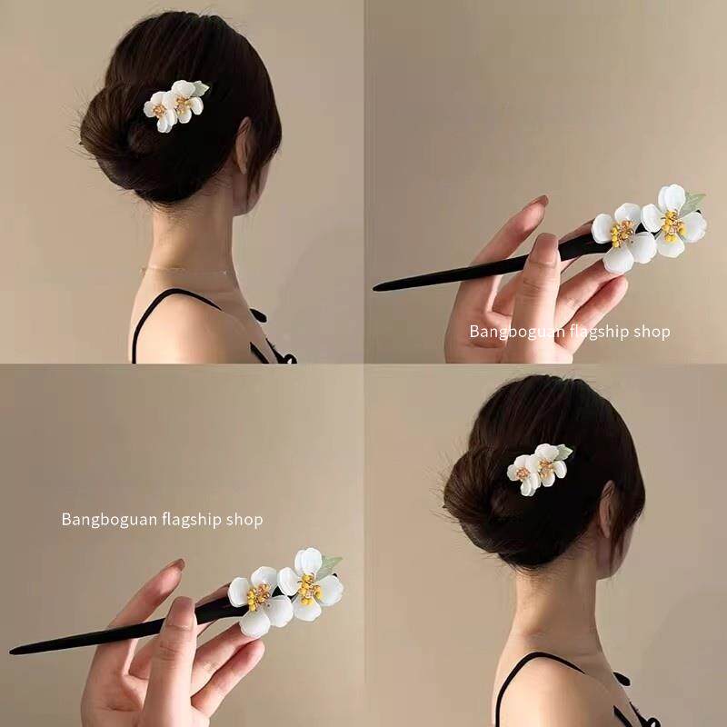 梨花海棠!甜美花朵发簪!高级感古风汉服旗袍步摇簪子国风发饰女