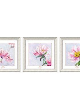 网红卧室花卉装饰画客厅温馨欧式挂画床头简欧风格三联房间壁画