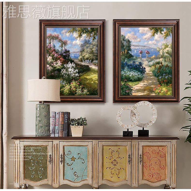 网红式欧式电表配箱装饰画遮挡美画强弱电箱推火拉消栓客厅壁风景图片