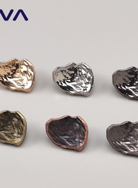 VVA复古不规则异形设计金属纽扣DIY服装辅料衣服配件百搭毛衣扣子