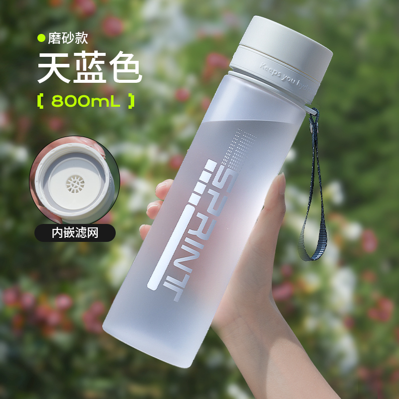 thumbnail for Water cup men's large capacity summer outdoor sports anti-fall high temperature resistant student pot female plastic space cup tea cup