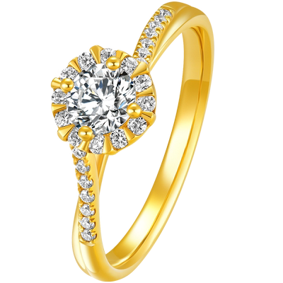 TSING花好月圆女30分钻石钻戒