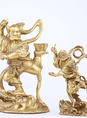 速发纯铜魁星点斗摆件书占招财鳌头题星踢斗铜像家居独房金榜魁名