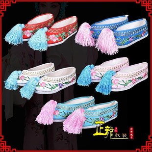 速发正龙戏装底京剧底曲秀禾鞋花旦鞋绣花鞋三义斋布戏牡丹花平