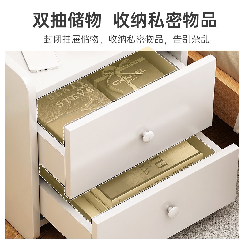 速发床头柜简易小型床边收纳柜家用卧室迷你床头置物架简约储物柜