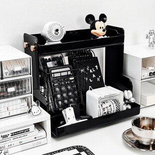 速发桌面置物架化妆收纳品盒卫生间梳妆台护肤品分层大容量收纳架