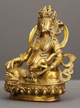 速发像财神神像供奉业铜全铜佛黄客厅家居摆件办公室店铺开黄铜装