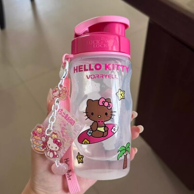 高颜值黑皮卡通猫水杯贴纸防水