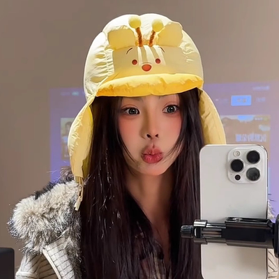 冬天去游乐园的帽子找到了！！