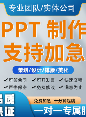 ppt代制作定制美化做修改宣传企业帮做汇报说课课件设计总结述职