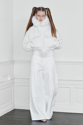 Aeaea设计师连帽羽绒服90白鸭绒