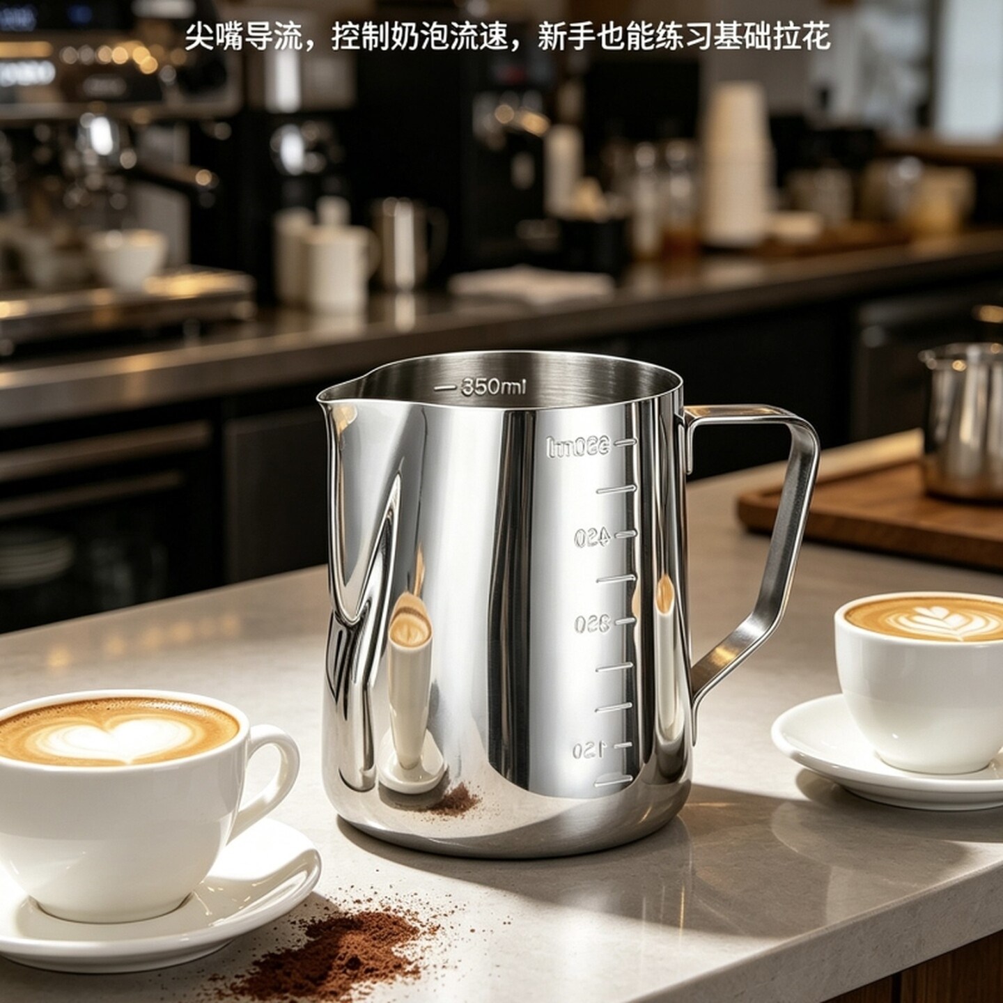 咖啡拉花杯不锈钢2026新款尖嘴打奶泡杯专用带刻度咖啡杯拉花杯子