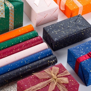 礼物包装纸生日礼物男生女生复古超大尺寸开学礼品盒包装纸高级感