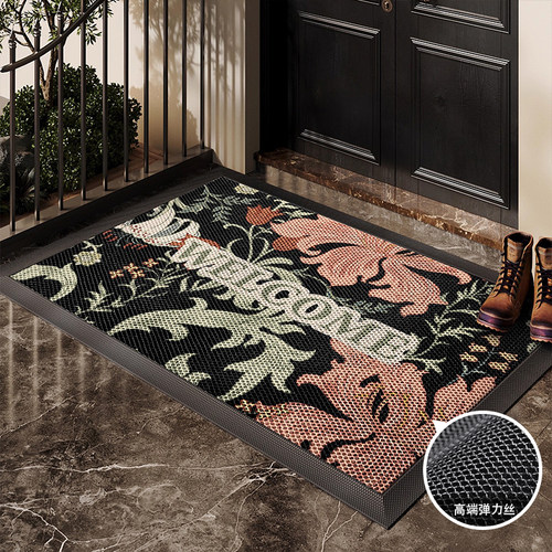 复古风入户门地弹力丝大门口进门脚垫子2026新款耐磨耐脏防滑地毯