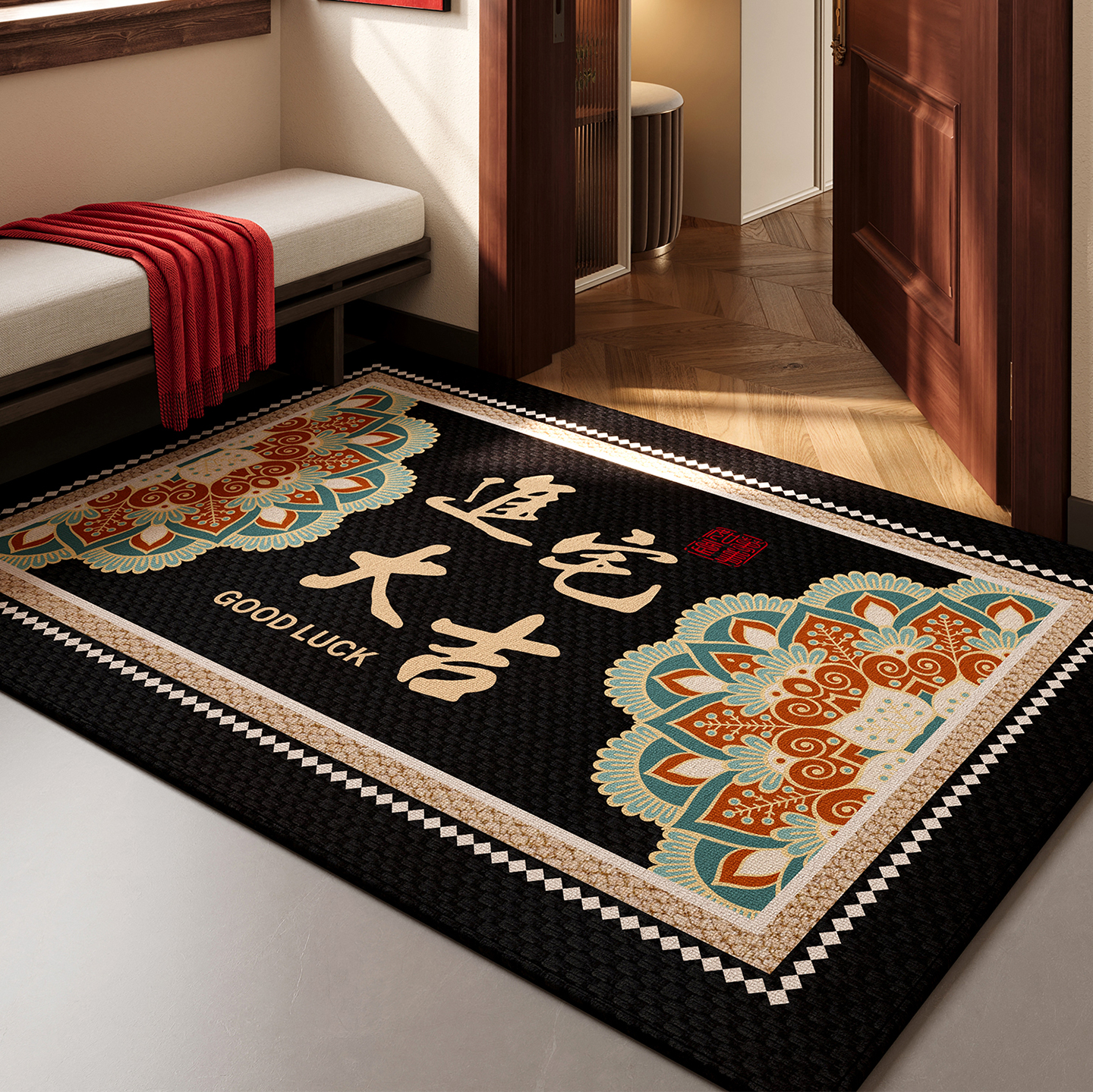 地垫入户门垫民族风防滑除尘