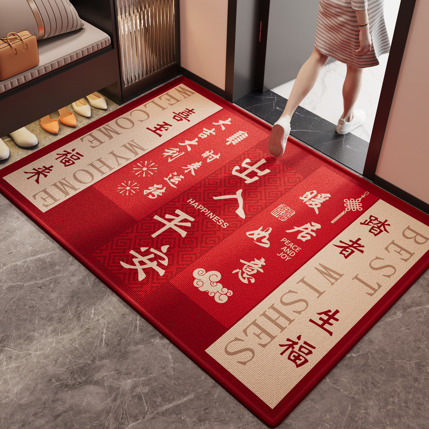 入户门地垫防滑脚垫耐脏耐磨除尘