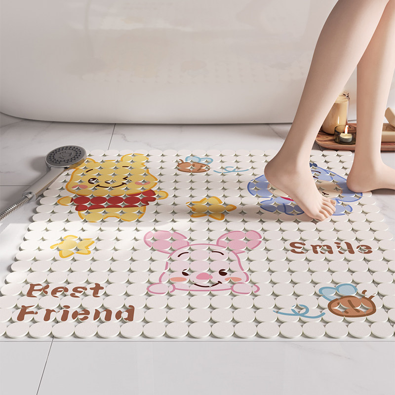 浴室防滑地垫化妆室方形淋浴房镂空脚垫儿童孕妇洗澡吸盘垫防摔垫