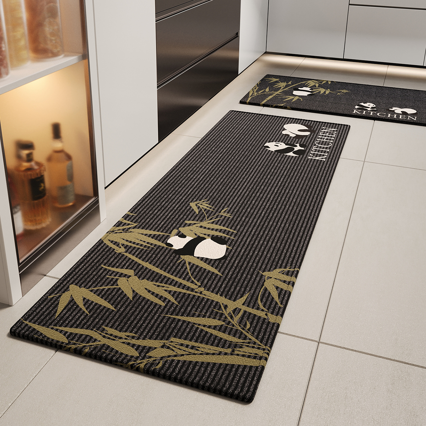 长条垫耐磨免洗可擦厨房地垫地毯家用可定制耐脏除尘防滑防摔脚垫