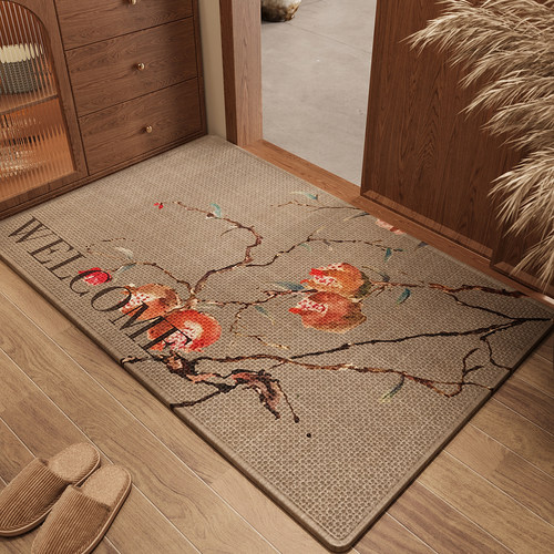 入户门地垫2026新款编织亚麻玄关大门口进门脚垫防滑除尘吸水地毯