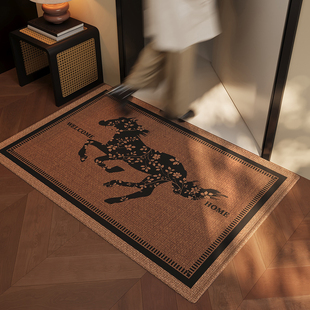 中古风入户门地垫玄关大门口进门脚垫防滑除尘耐磨耐脏地毯可定制