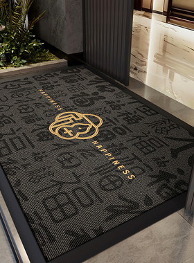 加厚灰色入户门地垫玄关大门口进门脚垫室外门外地毯防滑除尘耐脏