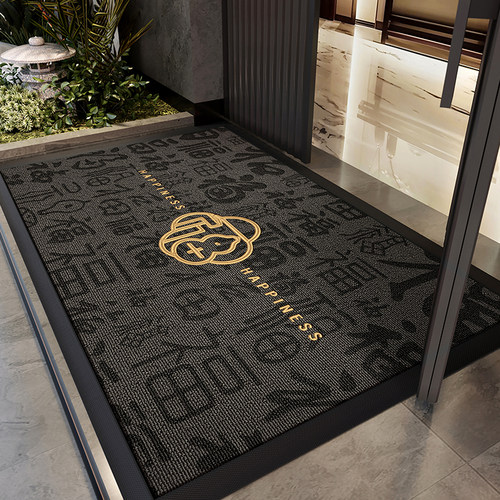 加厚灰色入户门地垫玄关大门口进门脚垫室外门外地毯防滑除尘耐脏