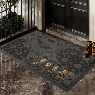 入户门地垫灰色高端门垫耐脏除尘免洗家用地毯大门口防滑进门脚垫