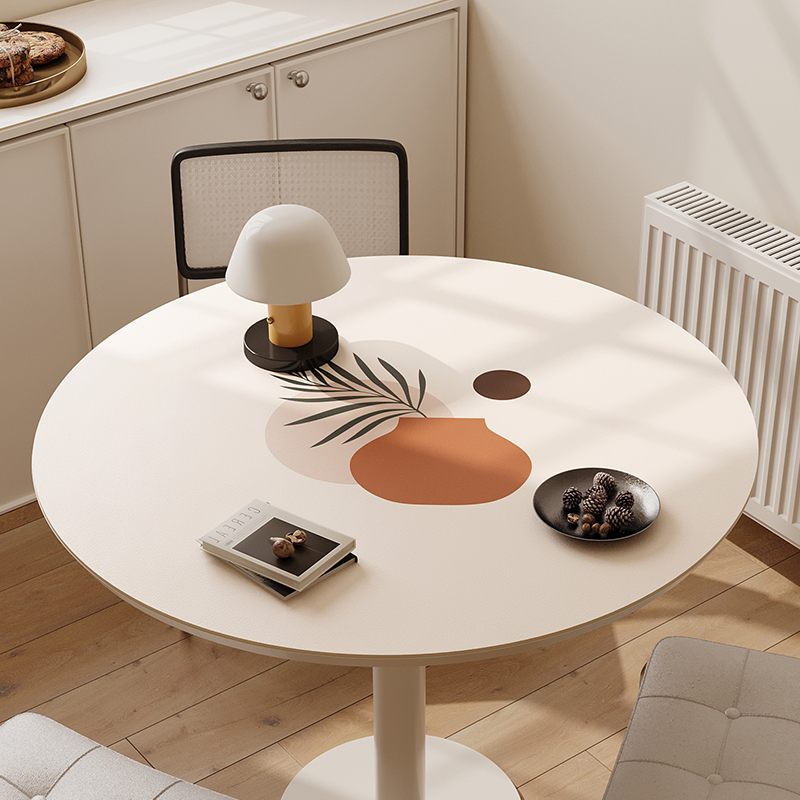 圆形餐桌垫PVC防水防油轻奢高级感茶几桌布防烫隔热桌面保护垫子