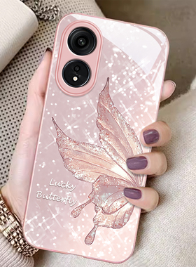 适用OPPOA1Pro手机壳a2m新款A98奢华a97玻璃全包ins钻石蝴蝶A93s个性女防摔A58x保护套A36潮流A11时尚高级A9x