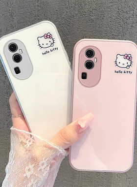 适用于OPPOReno14新款13手机壳10Pro时尚8Pro+新潮7SE卡猫6Pro全包12好看5防摔套4SE金属漆玻璃壳元气11