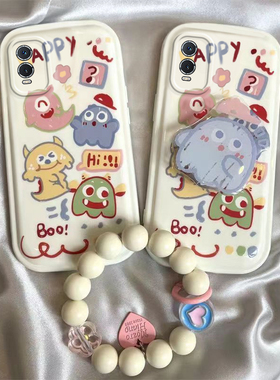 适用于vivoY76s动漫气垫手机壳vivoV2156A硅胶保护套镜头全包防摔创意软壳男女款