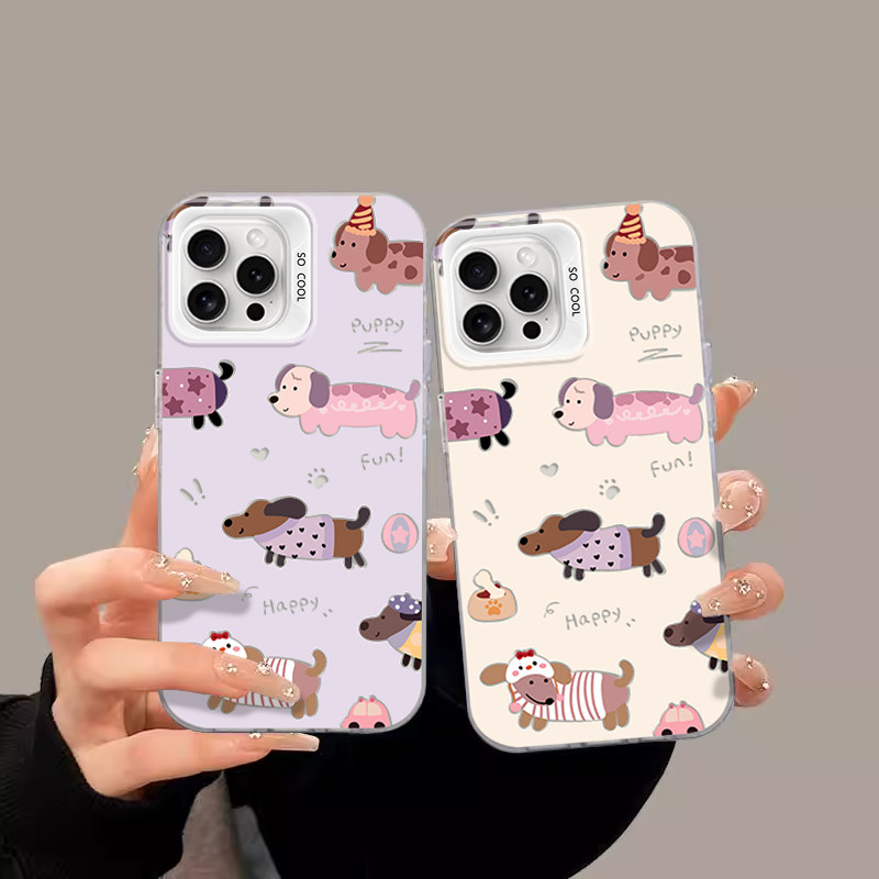 适用苹果15手机壳iPhone14新款13Pro全包12卡通11腊肠狗XSmax情侣8Plus时尚6s防摔7保护套SE23可爱潮流网红软