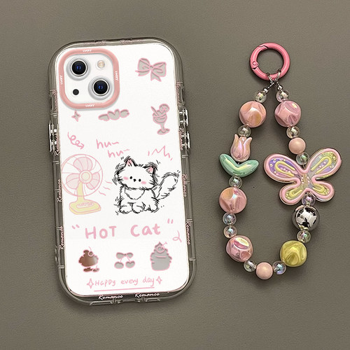苹果全型号手机壳硅胶吹风小猫