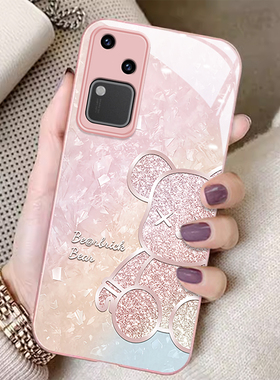 适用vivoS19Pro手机壳S17t新款S16E奢华s18玻璃S15全包炫彩钻石熊S12个性女防摔S10保护套S9卡通时尚S7高级S6