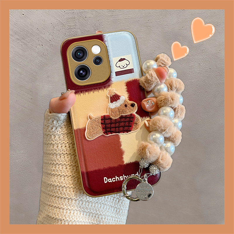 适用OPPORENO15可爱小狗防摔外壳